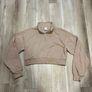 TNA beige quarterzip